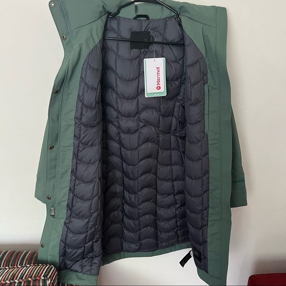 NWTs Marmot Women’s Chelsea Down Jacket. Urban Army. Small - Picture 6 of 15
